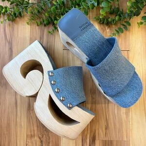 Jeffrey Campbell Blue Denim Platform Sandals